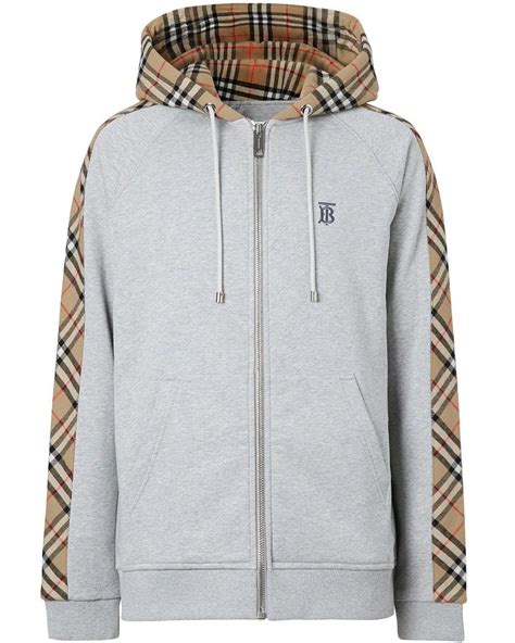 burberry logo patch hoodie|grey burberry zip up hoodie.